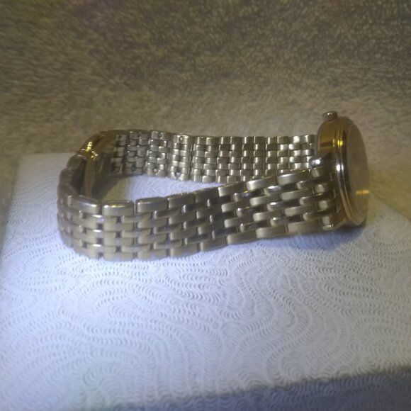 Citizen Quartz Watch Black 1012-S038561 Dial Women Date Gold Link Band New Bat ! - Picture 10 of 14